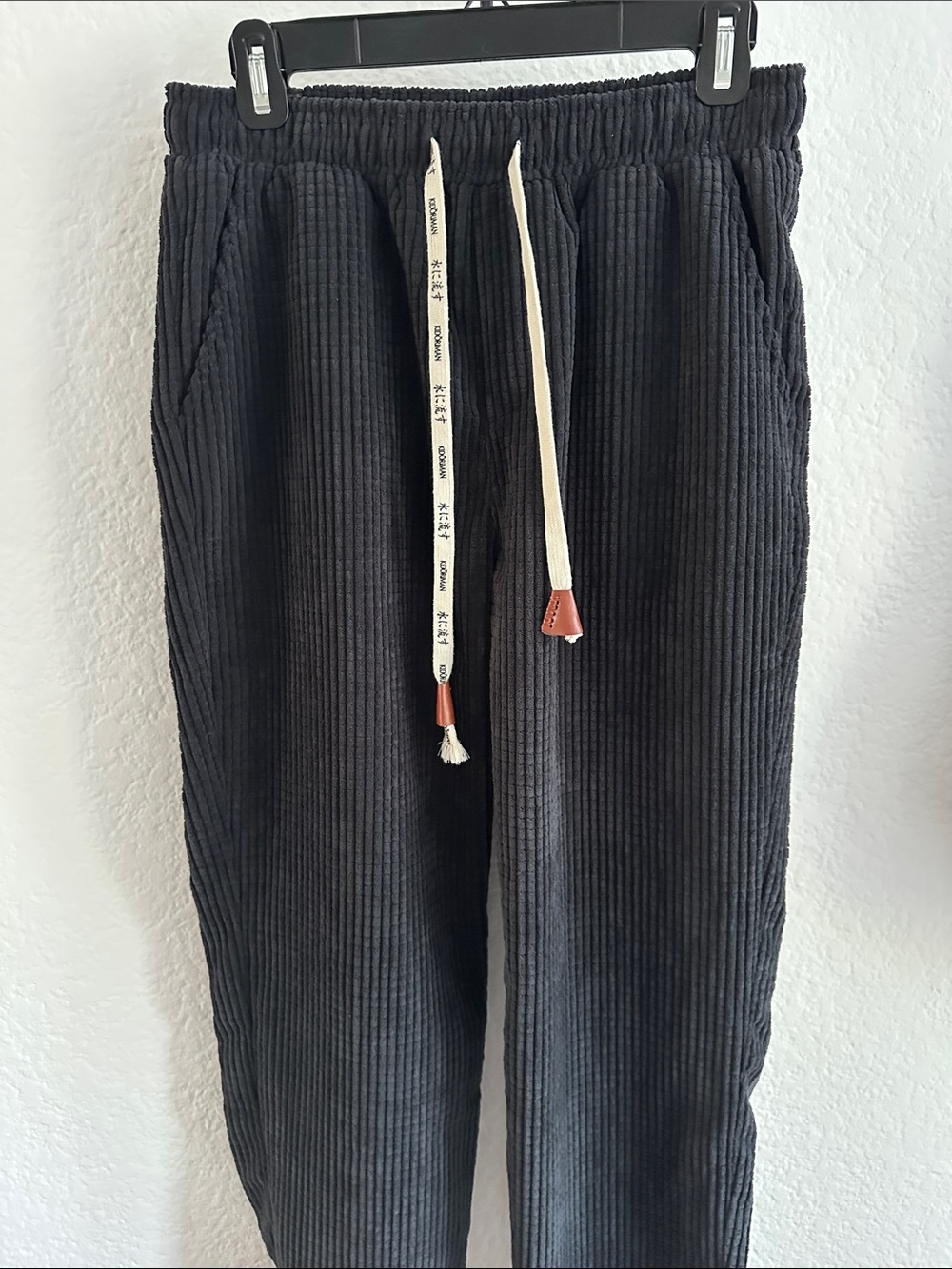Corduroy Jogger Pants - Black